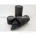 3.5\" 24 color pencil.black wood, with paper tube.